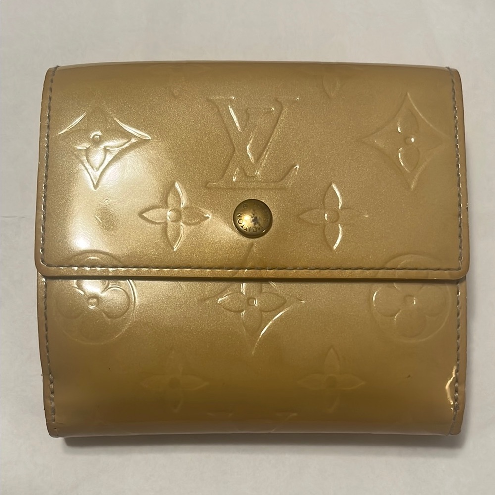 Louis Vuitton Gold Embossed Leather Wallet